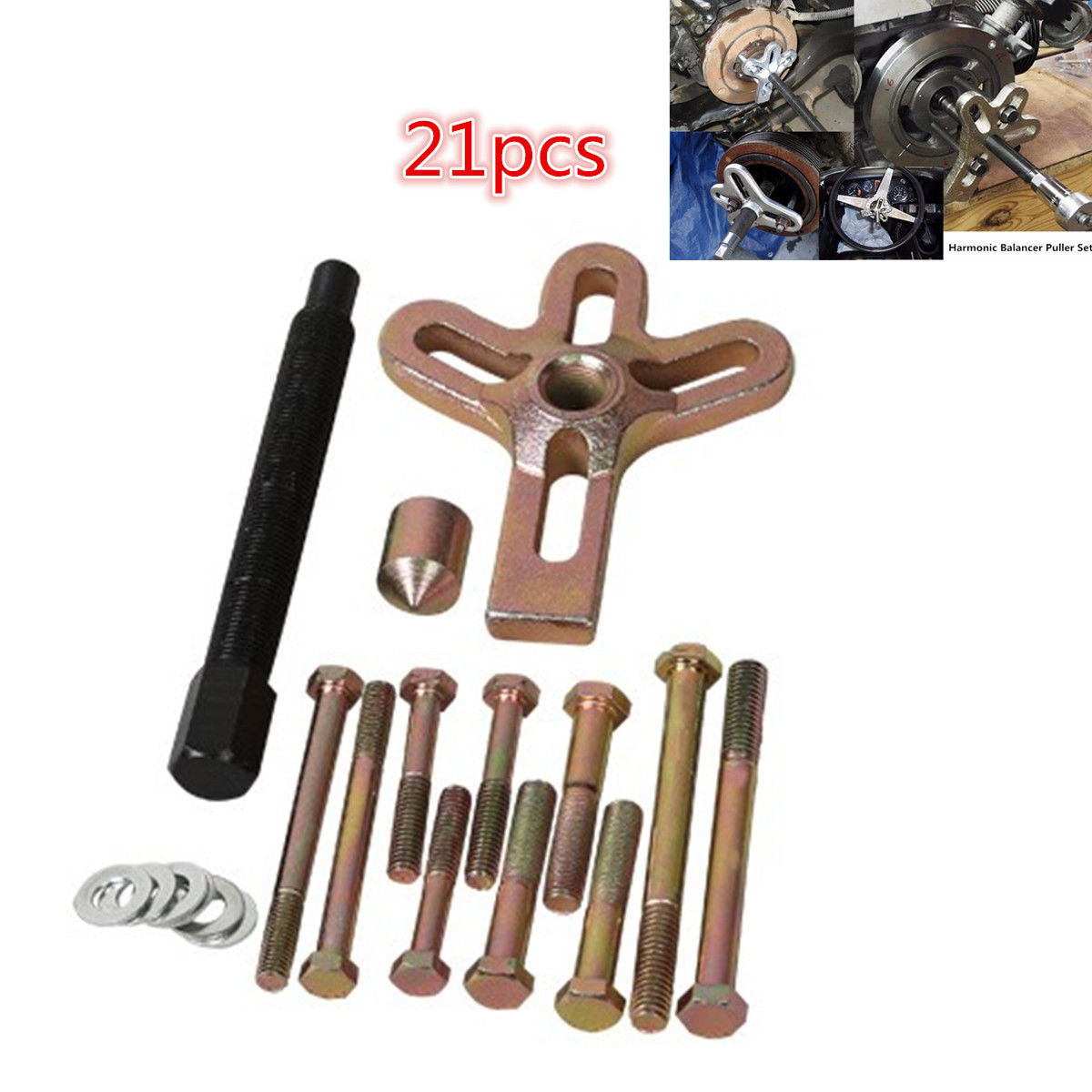 Heavy Duty Steering Wheel Puller Harmonic Balancer Gear Pulley