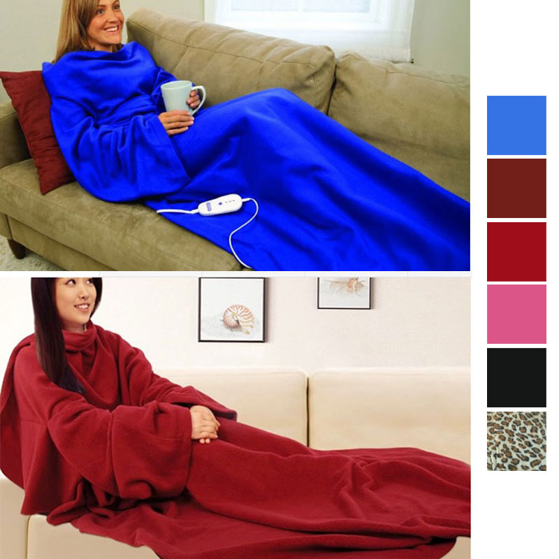 Cuddle Blanket Throw Snuggle with Sleeves Snuggie TV Doublesided plush