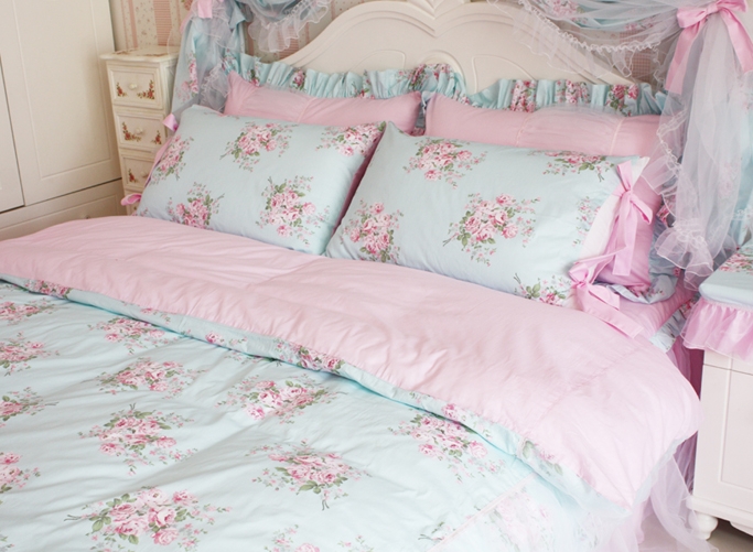princess shabby chic floral blue duvet comforter cover set queen double single ebay princess shabby chic floral blue duvet comforter cover set queen double single ebay