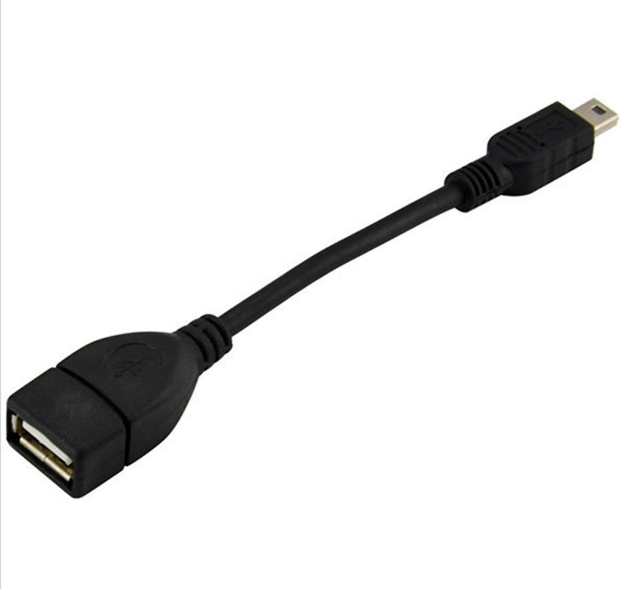 Car MP3 Mini USB Male To USB Female Port Adapter AUX Jack Audio Input Cord Cable