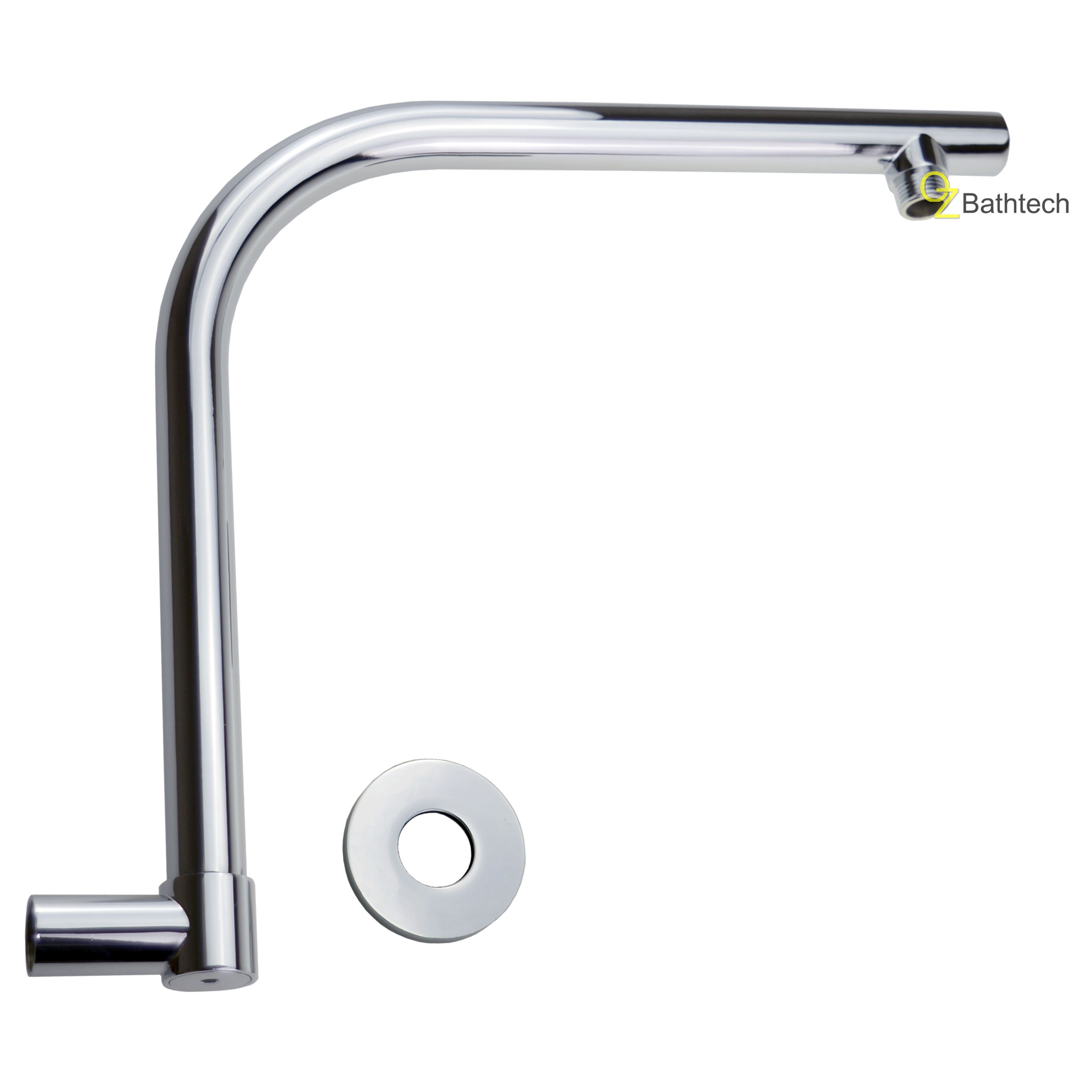 Brass Round Swivel Adjustable Gooseneck High Rise Shower Arm Wall Mount