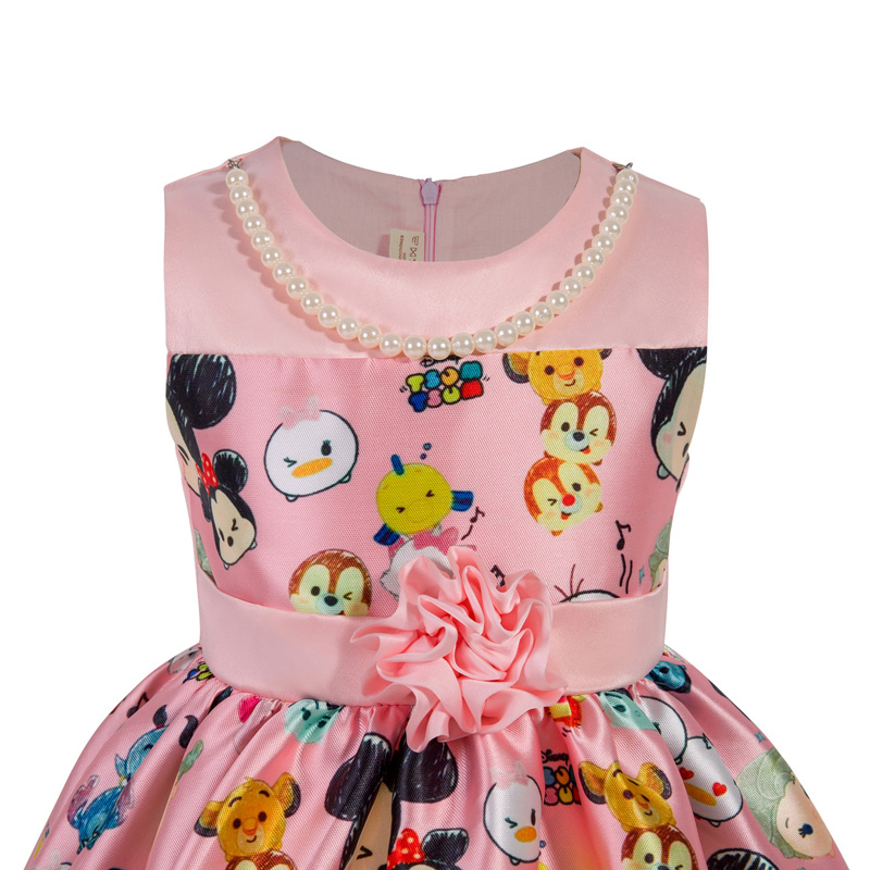 Tsum Tsum Flowers kids girls Disney Princess Dress Birthday Party Dresses