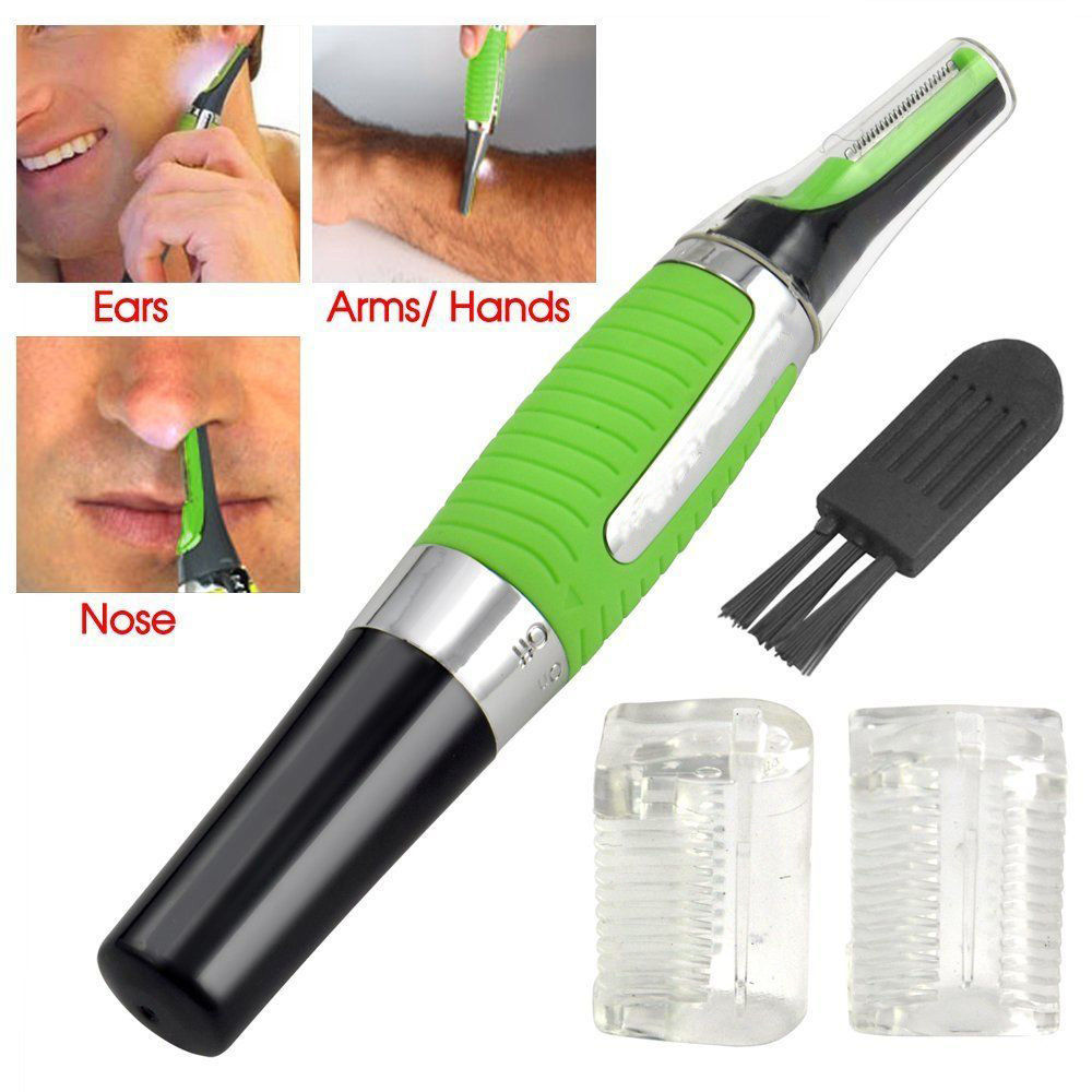 Green AllinOne Micro Touch Max Trimmer For Nose Ear Neck Hair Mens