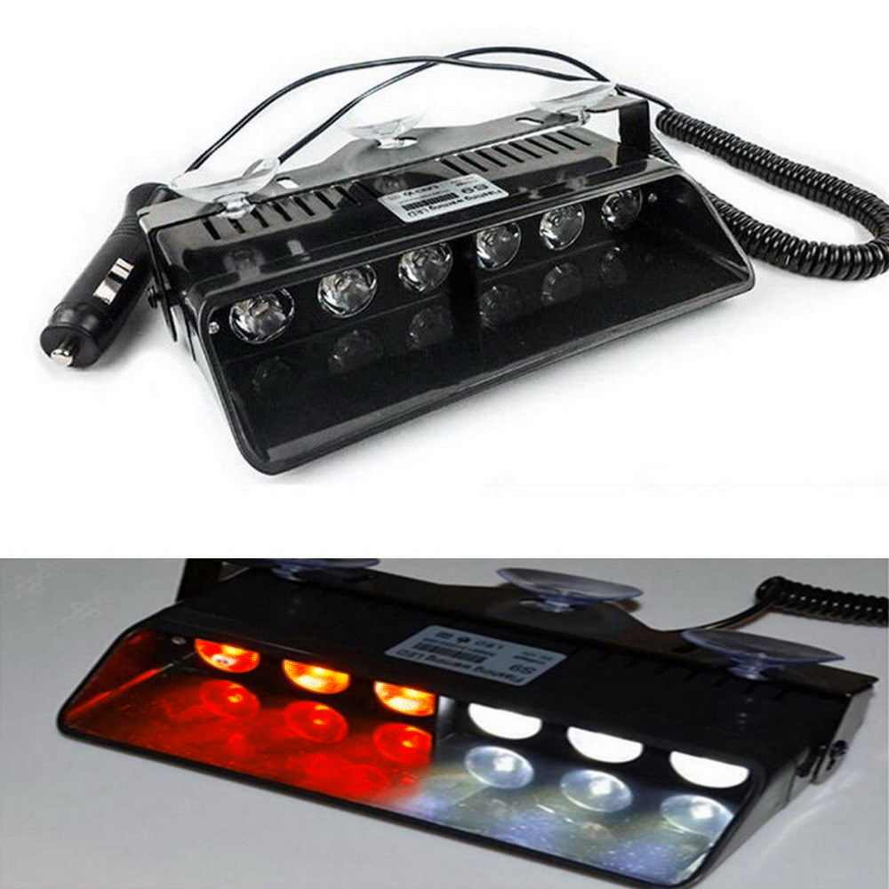 6 LED Car SUV Truck Emergency Dashboard Warning Strobe Lights Red