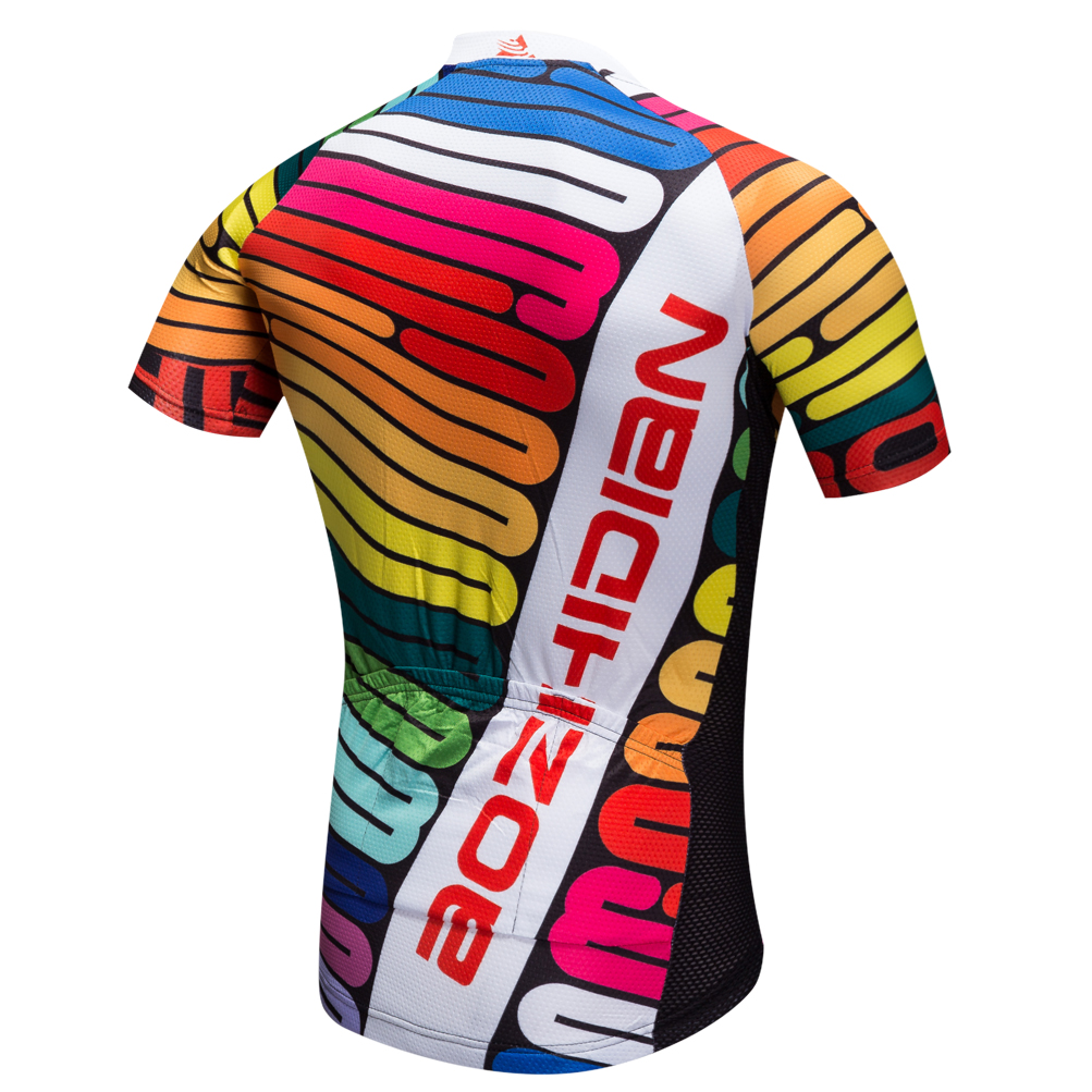 Colorful Mens Mountain Bike Jersey Coolmax Cycling Shirt Team Pro