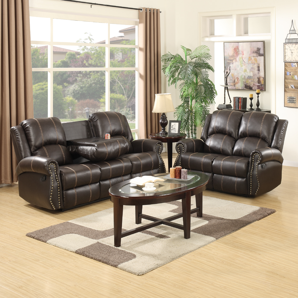 Gold Thread Sofa Set Loveseat Couch Recliner Leather Living Room Gold Thread Sofa Set Loveseat Couch Recliner Leather Living Room