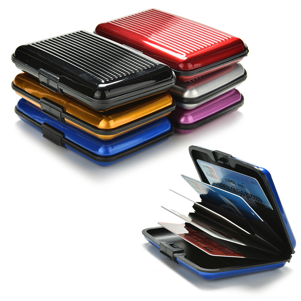 RFID Blocking Aluminium Hard Case Wallet Credit Card Scanning Protect