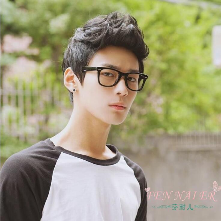 Plane Hairstyle Handsome Short Fluffy Men S Young Boy Black Hair