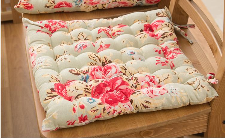 Country Cottage Shabby Chic Floral Rose Cotton Quilted Chair Seat Cushion Pad eBay