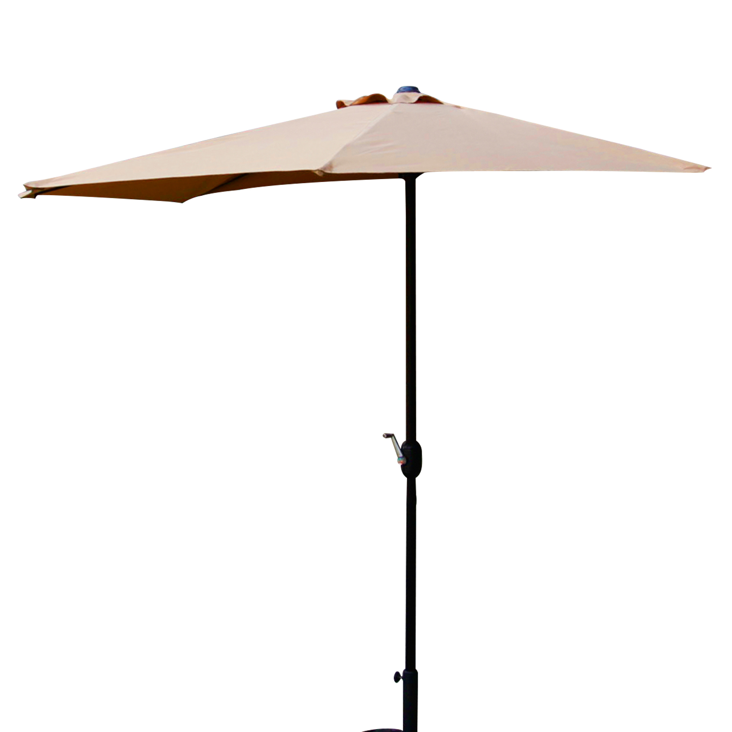 10' Ft Half Round Outdoor Patio Umbrella Wall Corner Yard Crank