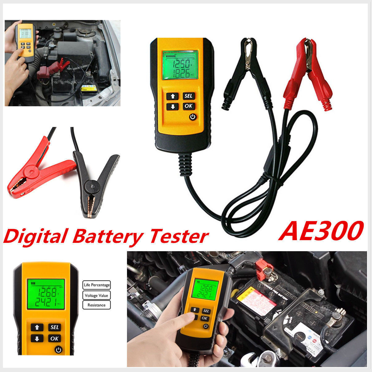 Universal Digital 12V Car Battery Tester Battery Load Analyzer Battery