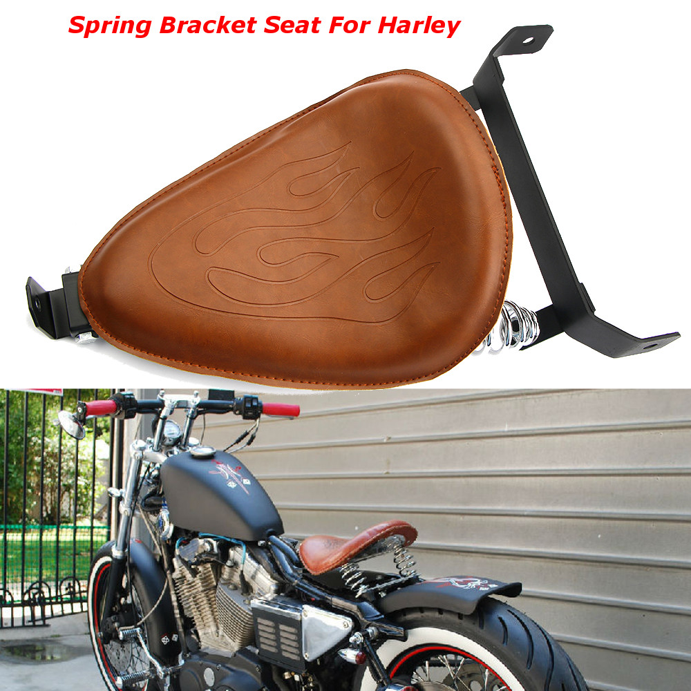 Brown Fire Motorcycle 3" Solo Seat Mount Spring Bracket Fr Harley