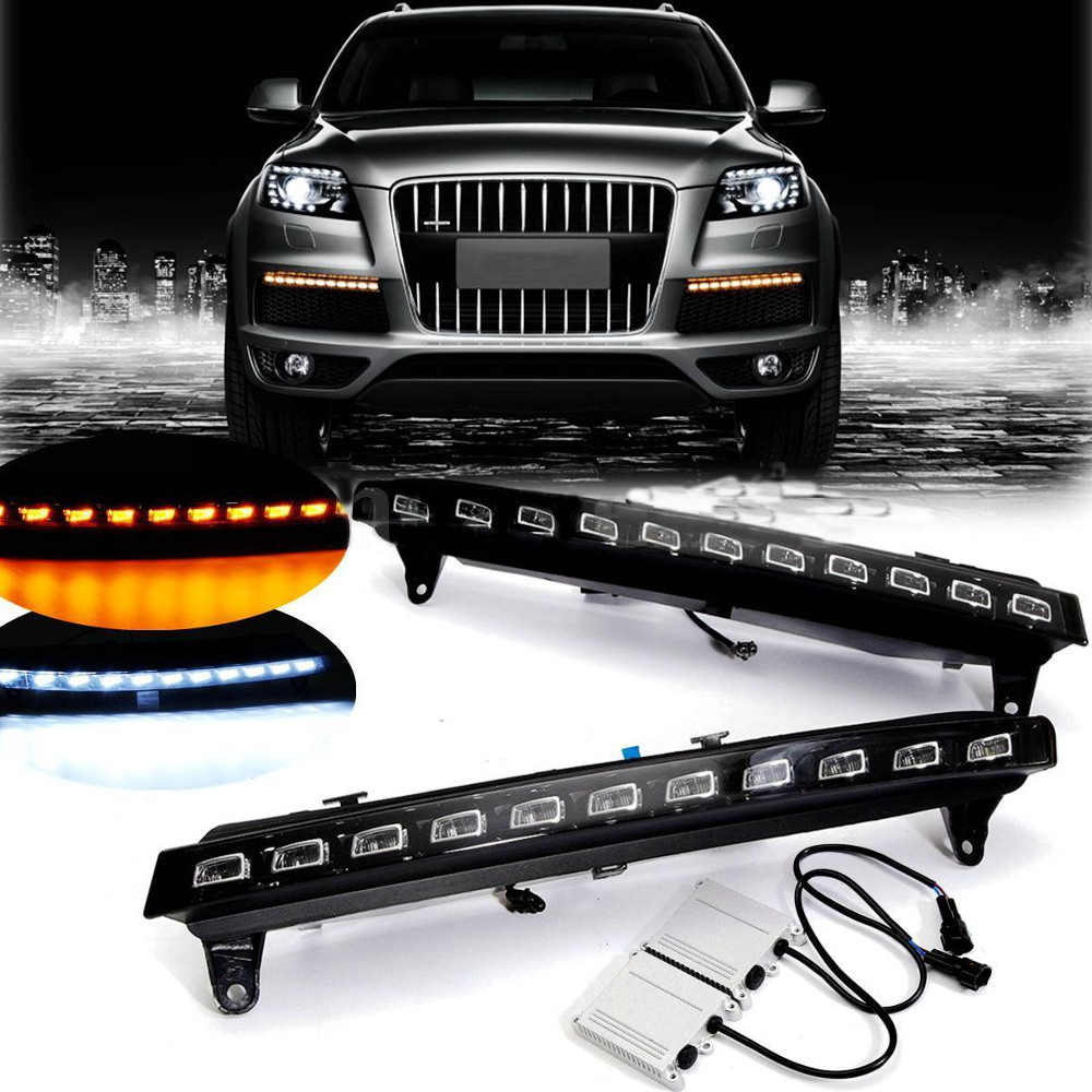 For 0709 Audi Q7 Pair 22 LED Daytime Running Light DRL Fog Lights w