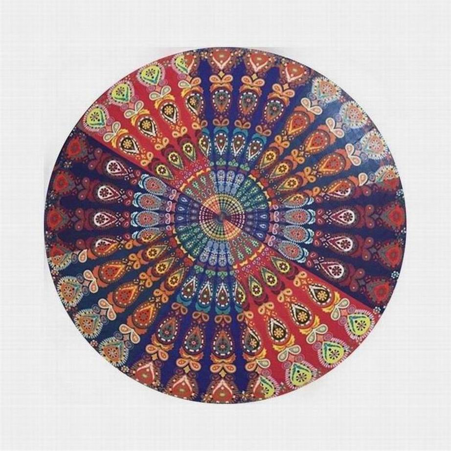 Fashion Indian Mandala Round Beach Towel Floral Rug Tapestry Yoga Mat