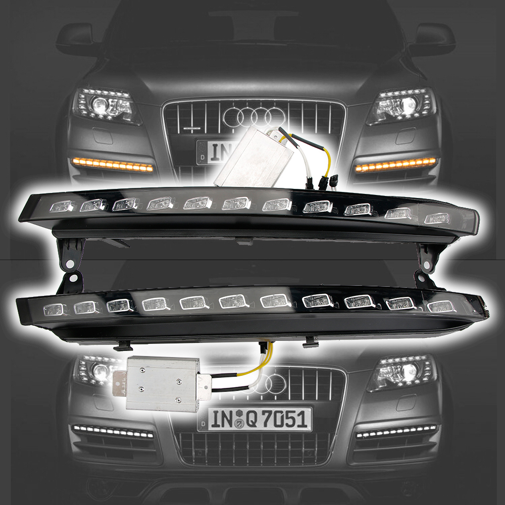 For Audi Q7 0709 Daytime Running Lights LED DRL Fog Lights Turn Signal