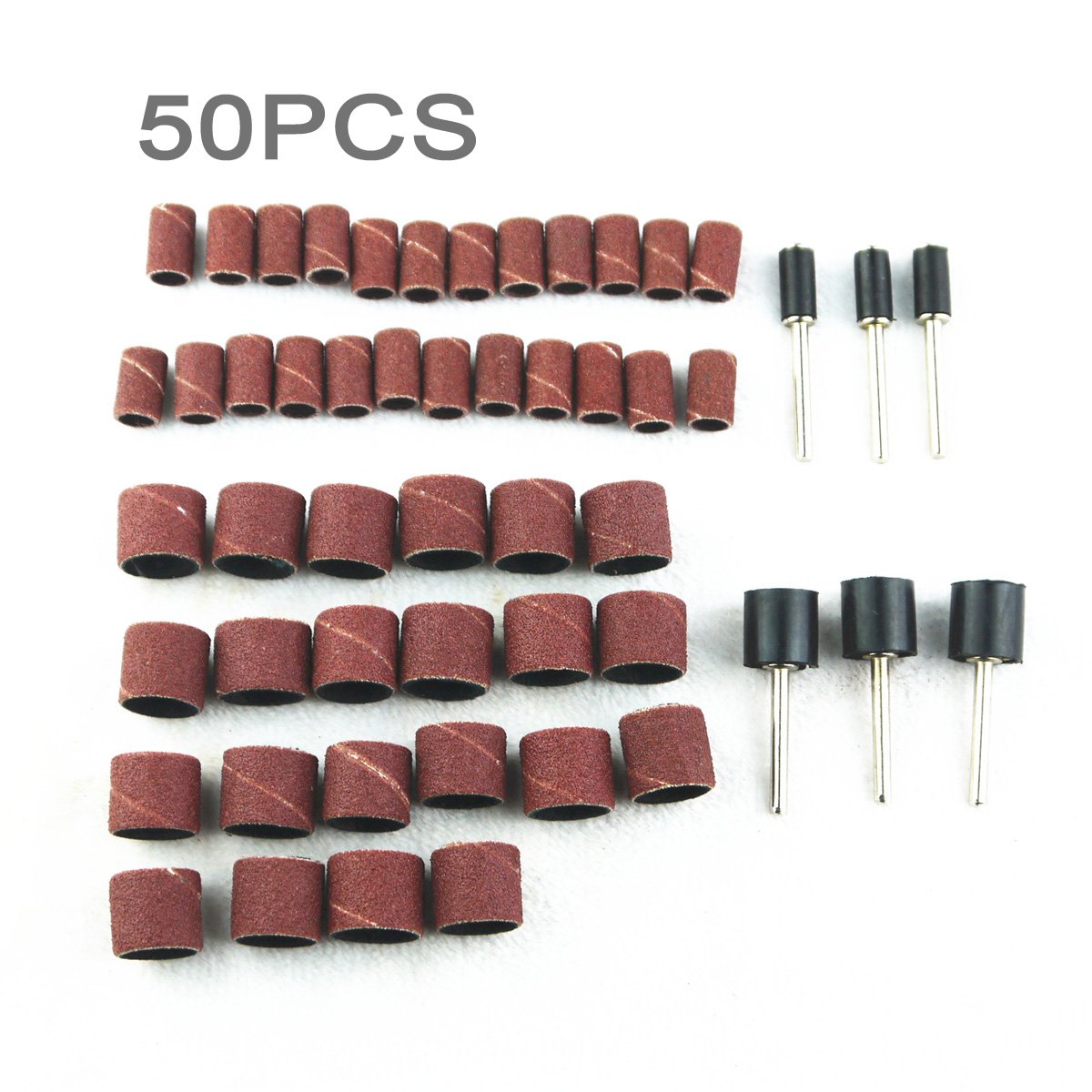 50Pcs Rubber Drum Mandrels Jewelry Drum Sanding Kit Fits Dremel 1/21/4" TO92 eBay
