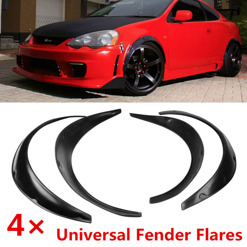 Universal 4Pcs Car Fender Wheel Arches Flare extension flares wide
