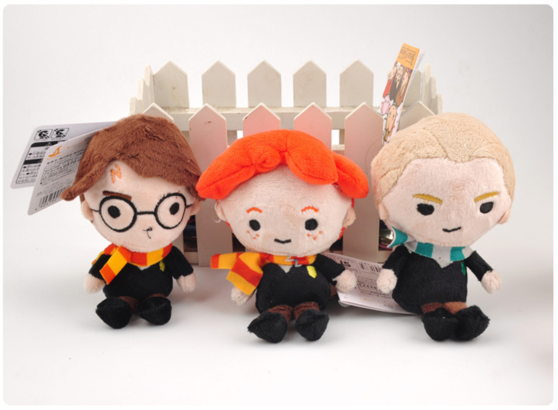 6PCS 5"Harry Potter Harry Hermione Ron Plush Toy Stuffed Doll Gift A