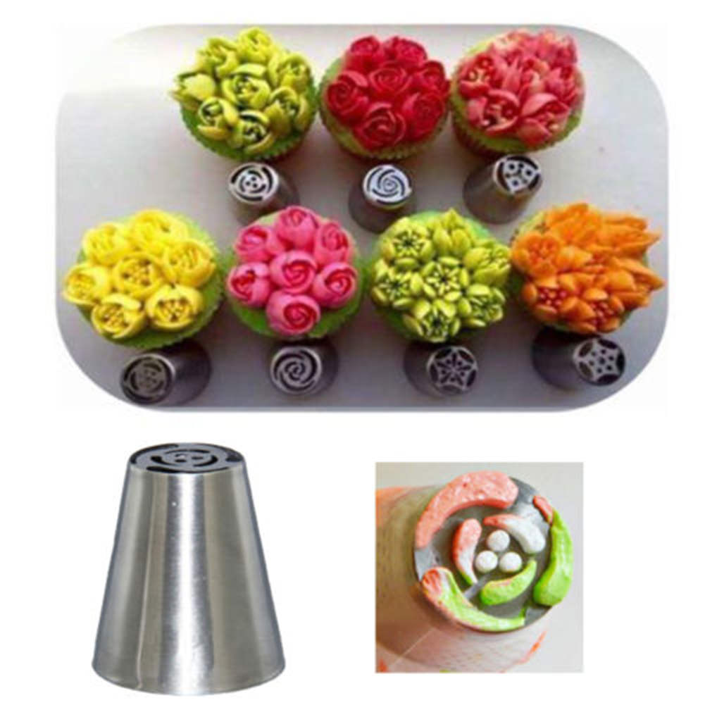 7Pcs Russian Tulip Flower Cake Icing Piping Nozzles