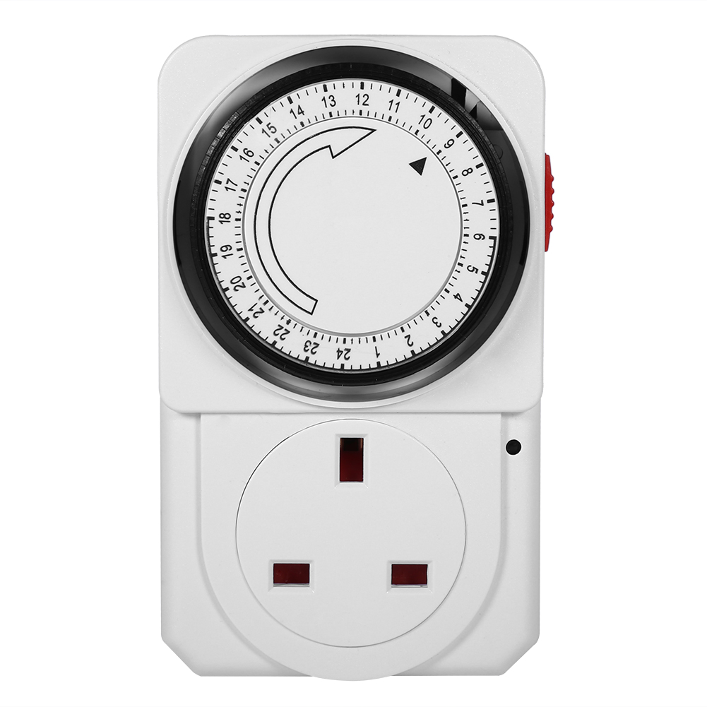 110V/240V 24Hr Mechanical Time Wall Plug Switch Digital Countdown Timer ...