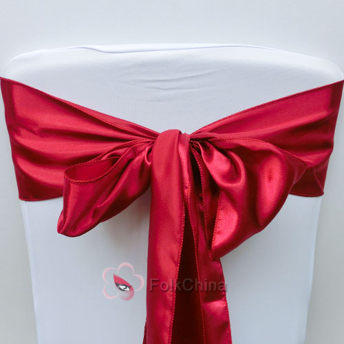 1x Satin Chair Cover Bow Sash Wedding Party Decor Banquet Reception eBay