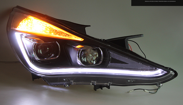 for Hyundai Sonata 2011-2014 HID Bi Xenon Headlamp Projector Headlights ...