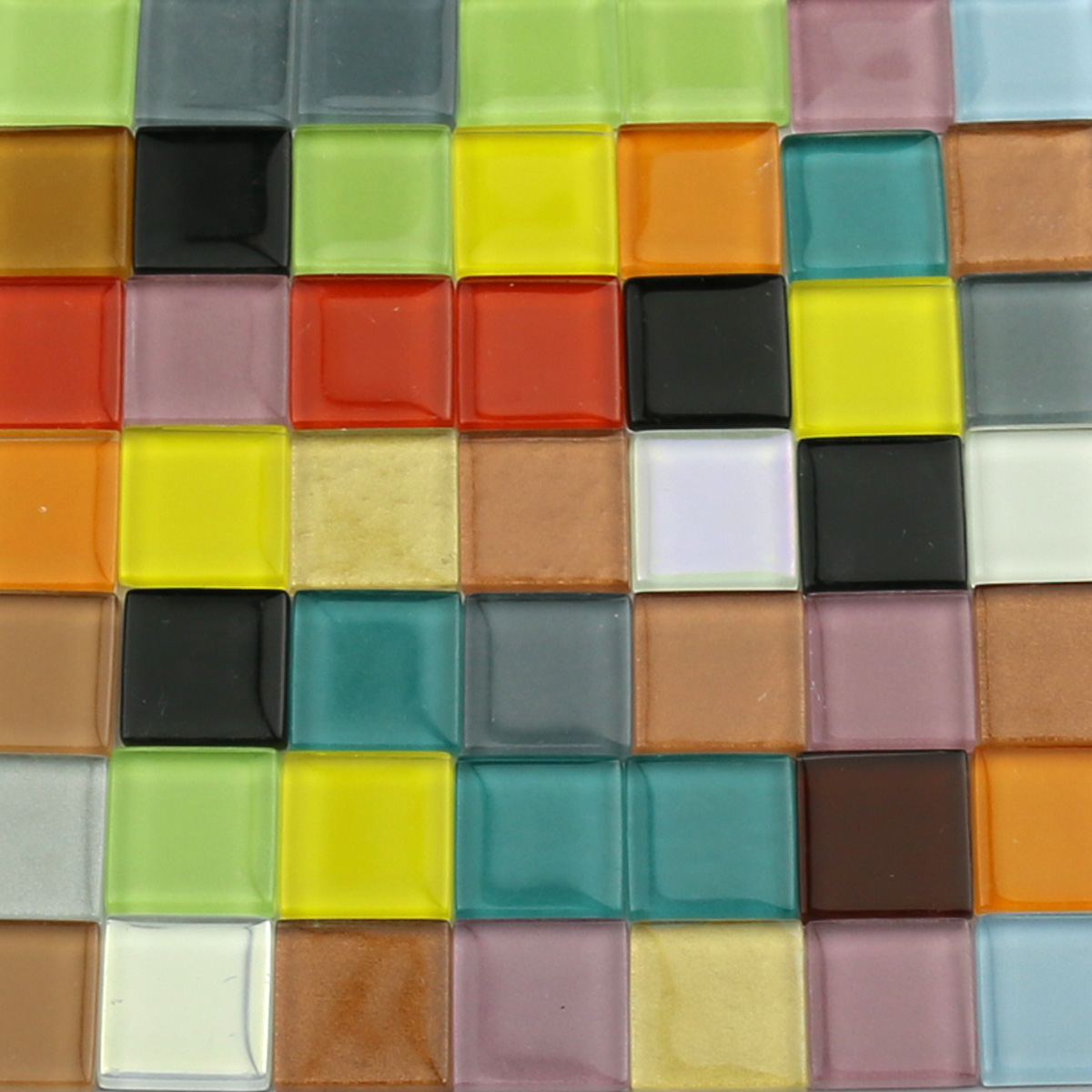 50Pcs/200g 2cm Mixed Color Art Crafts Glass Mosaic Tiles Home