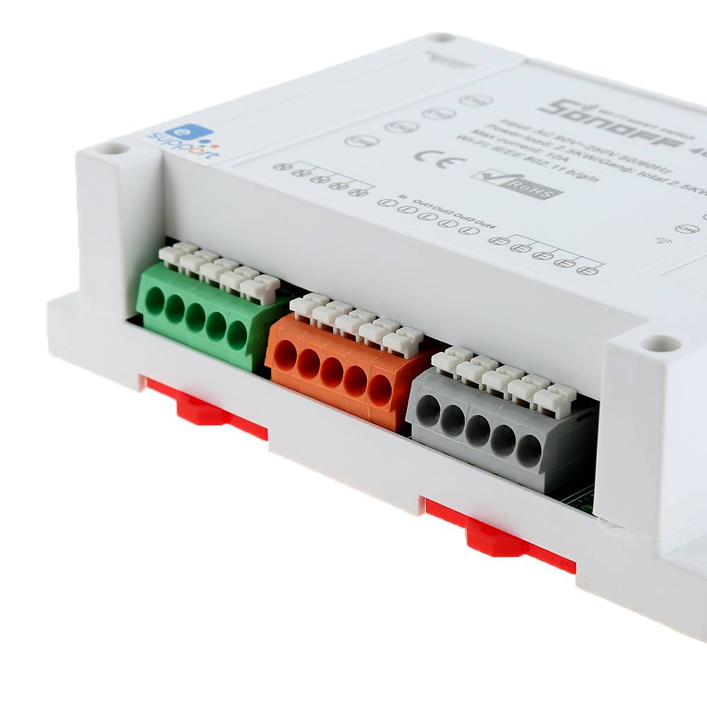 Sonoff Remote Switch 4CH WIFI Home Automation Din Rail Mounting 433Mhz