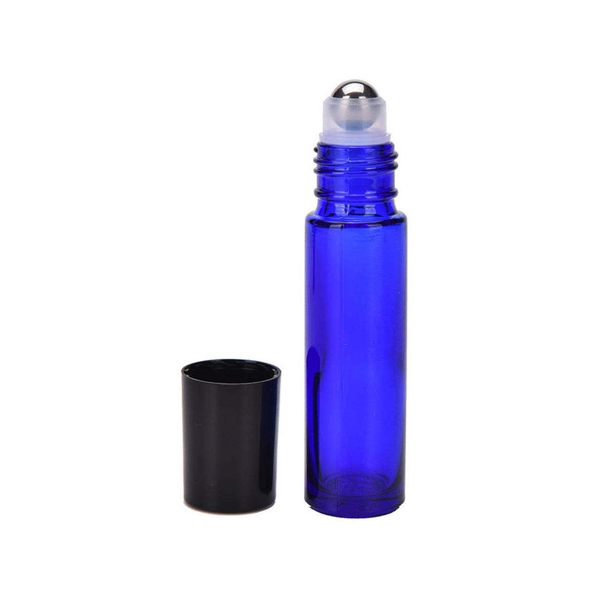 LEMO 10ML Cobalt Blue Glass Rollon Bottles With Stainless Steel Roller