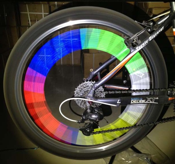 Safity Cycling Bike Bicycle Wheel Wire Reflective Spoke Stick Mount