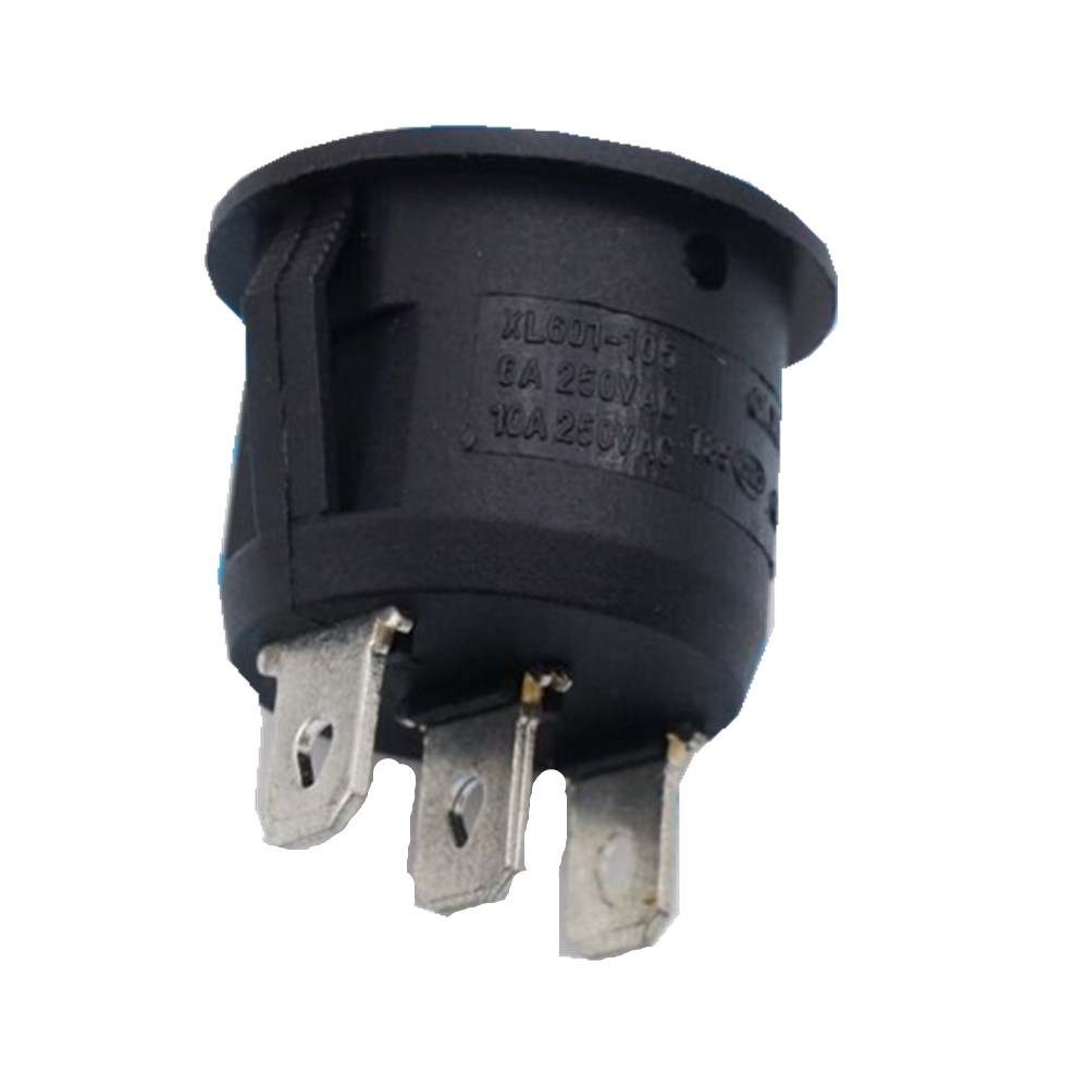 5Pcs Mini 3 Pin Round Black SPDT ON-OFF Rocker Switch Snap ...