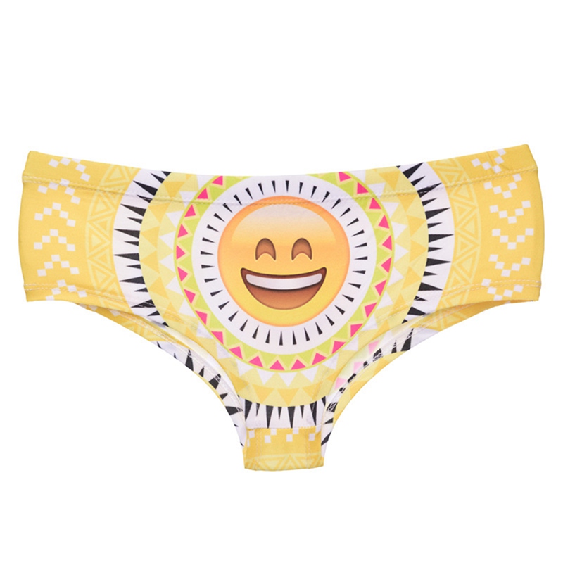 Funny 3D Cartoon Print Panties Briefs Women Ladies Sexy Thong Underwear