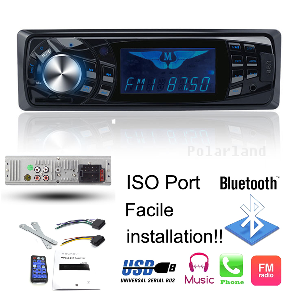 Auto Car Stereo Audio In-Dash FM Aux Input Receiver SD USB MP3 WMA Radio Player