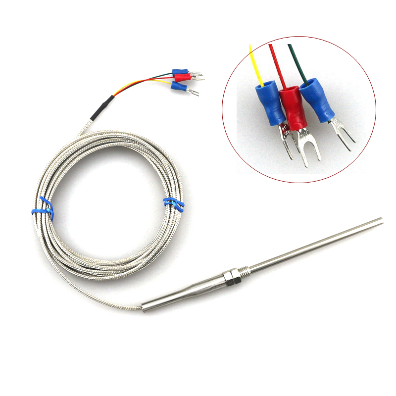 Pt100 temperature sensor cable 2 meters-pt 100 2m sensor