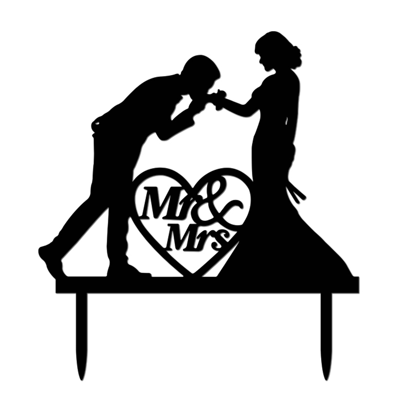 Wedding Cake Topper Silhouette Couple Mr Amp Wedding Cake Topper Silhouette Couple Mr Amp