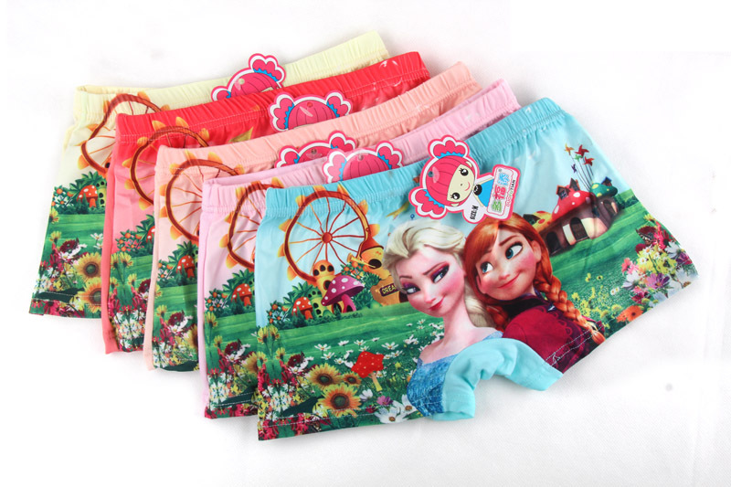 5PCS Kids Girls Boxers Briefs Frozen Elsa Anna Princess Cotton