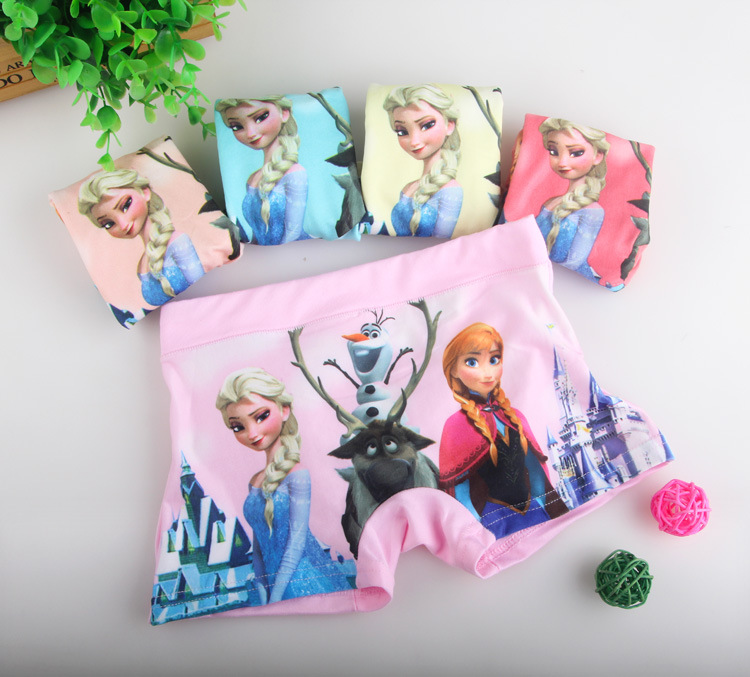 5PCS Kids Girls Briefs Panty Cotton Frozen Princess Elsa Anna Underwear
