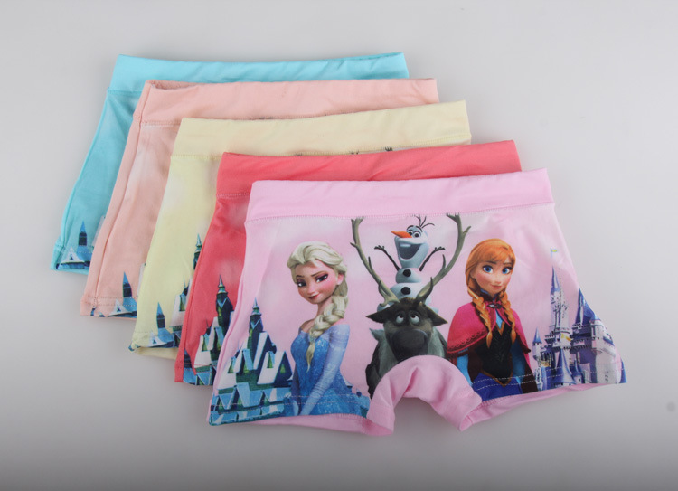 5PCS Kids Girls Briefs Panty Cotton Frozen Princess Elsa Anna Underwear