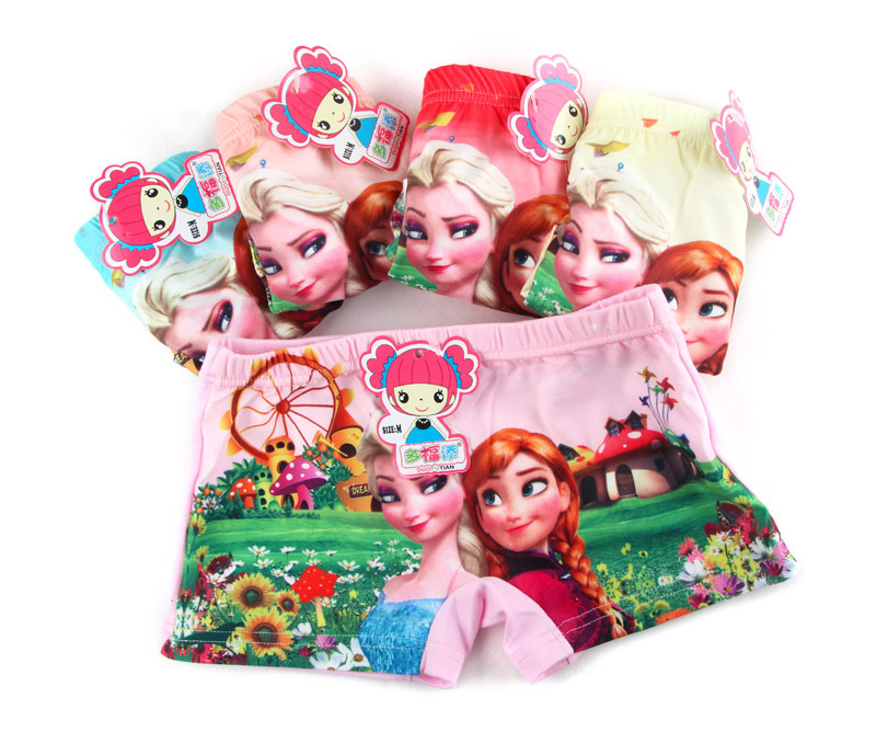 5PCS Kids Girls Briefs Panty Cotton Frozen Princess Elsa Anna Underwear