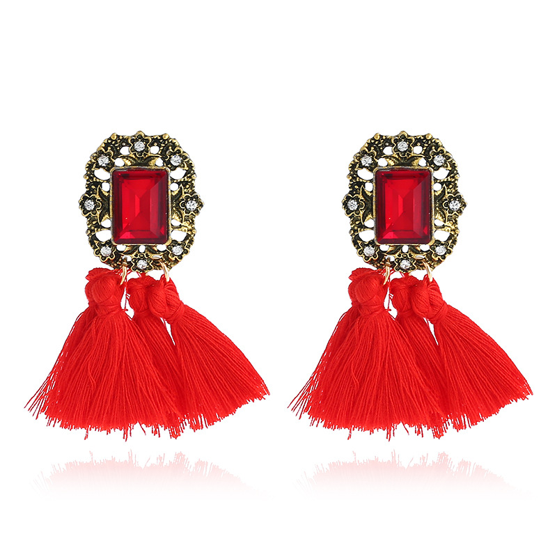 NEW Rhinestone Long Tassel Dangle Earrings for Women Thread Fringe Drop Earrings eBay