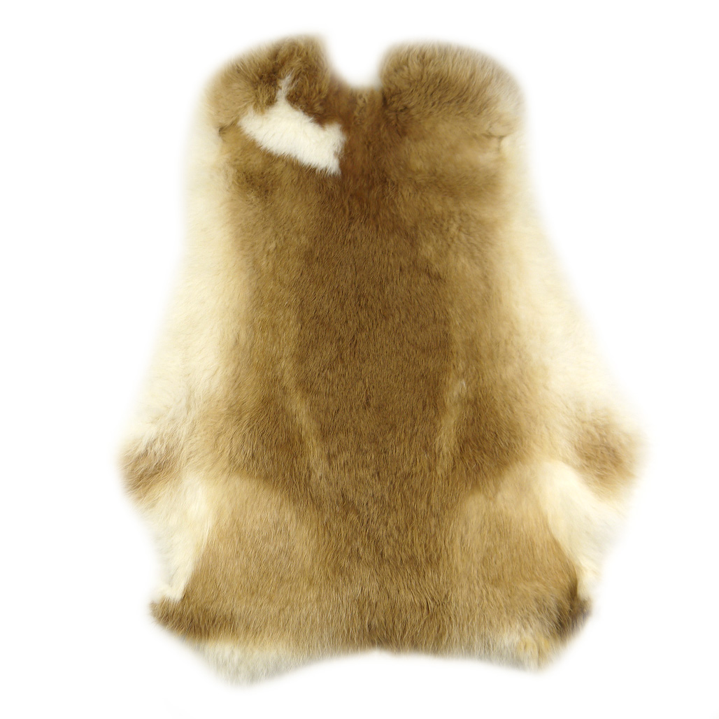 MG Genuine Naturally Rabbit fur skin tanned Leather Hides craft Brown