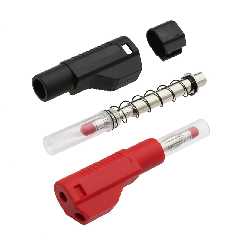 10pcs Ni Plated Retractable 4mm Stackable Banana Plug Soldering Type