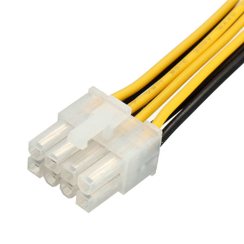 20cm 4 Female pin P4 to 8 Male pin ATX EPS 12v Power Adapter PCIe Cable