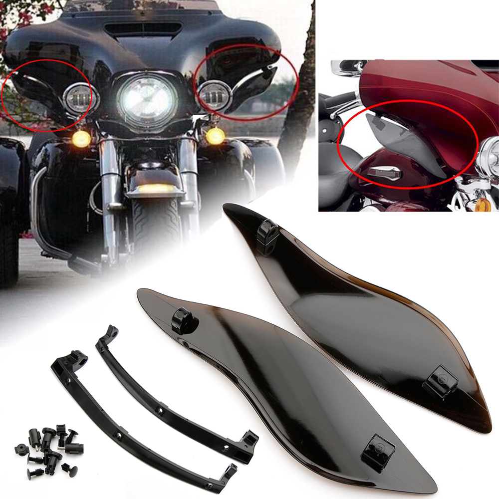 Motorcycle Side Wings Wind Air Deflector Fairing For Harley Touring