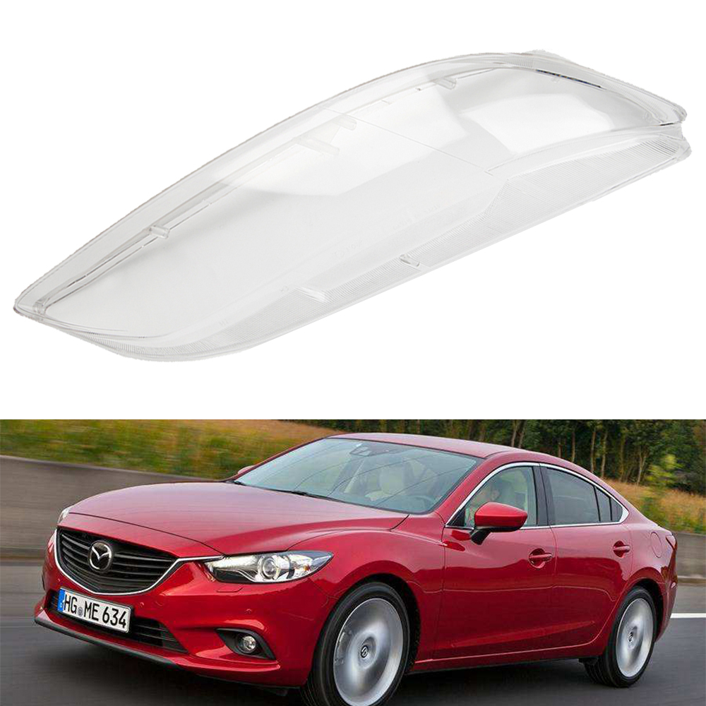Pair Replacement Headlight Headlamp Clear Lens Cover Shell For Mazda 6
