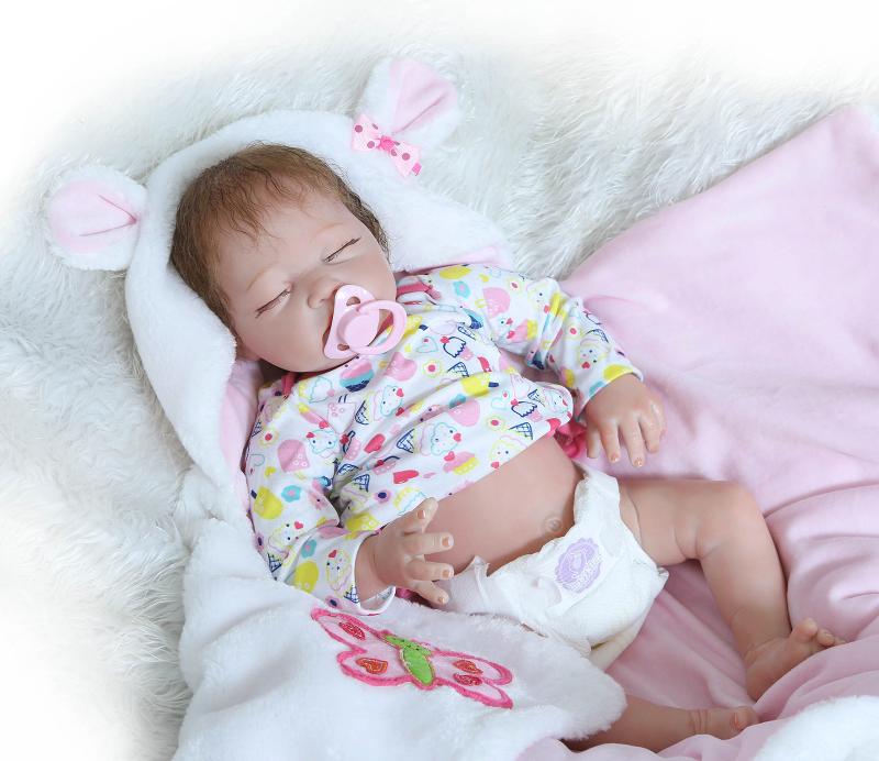 Reborn Baby Doll Girl 22/" Reborn Dolls Newborn Babies Silicone Vinyl Dolls