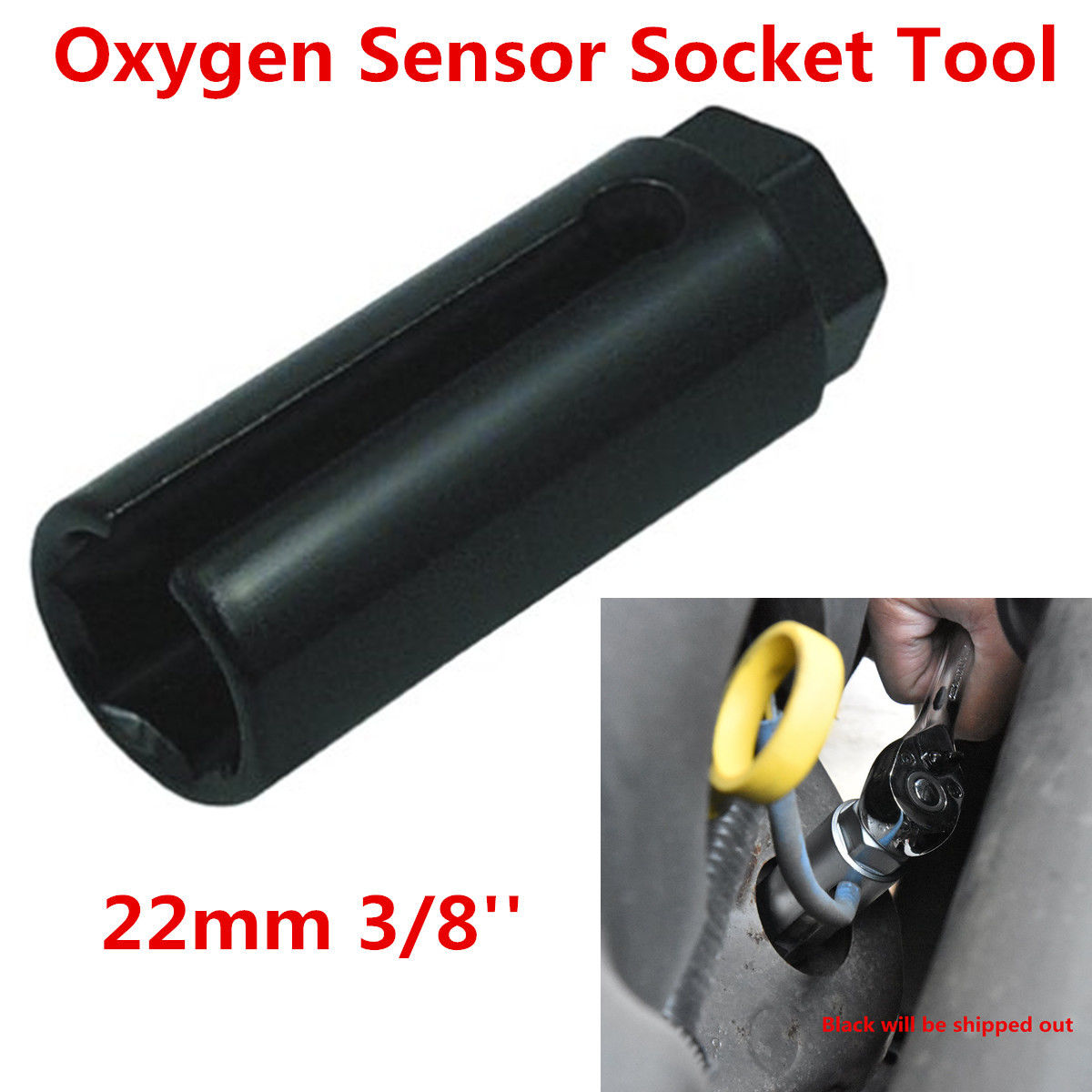 Professional 22mm Car Oxygen Sensor 3/8'' 10mm Drive Socket Auto O2