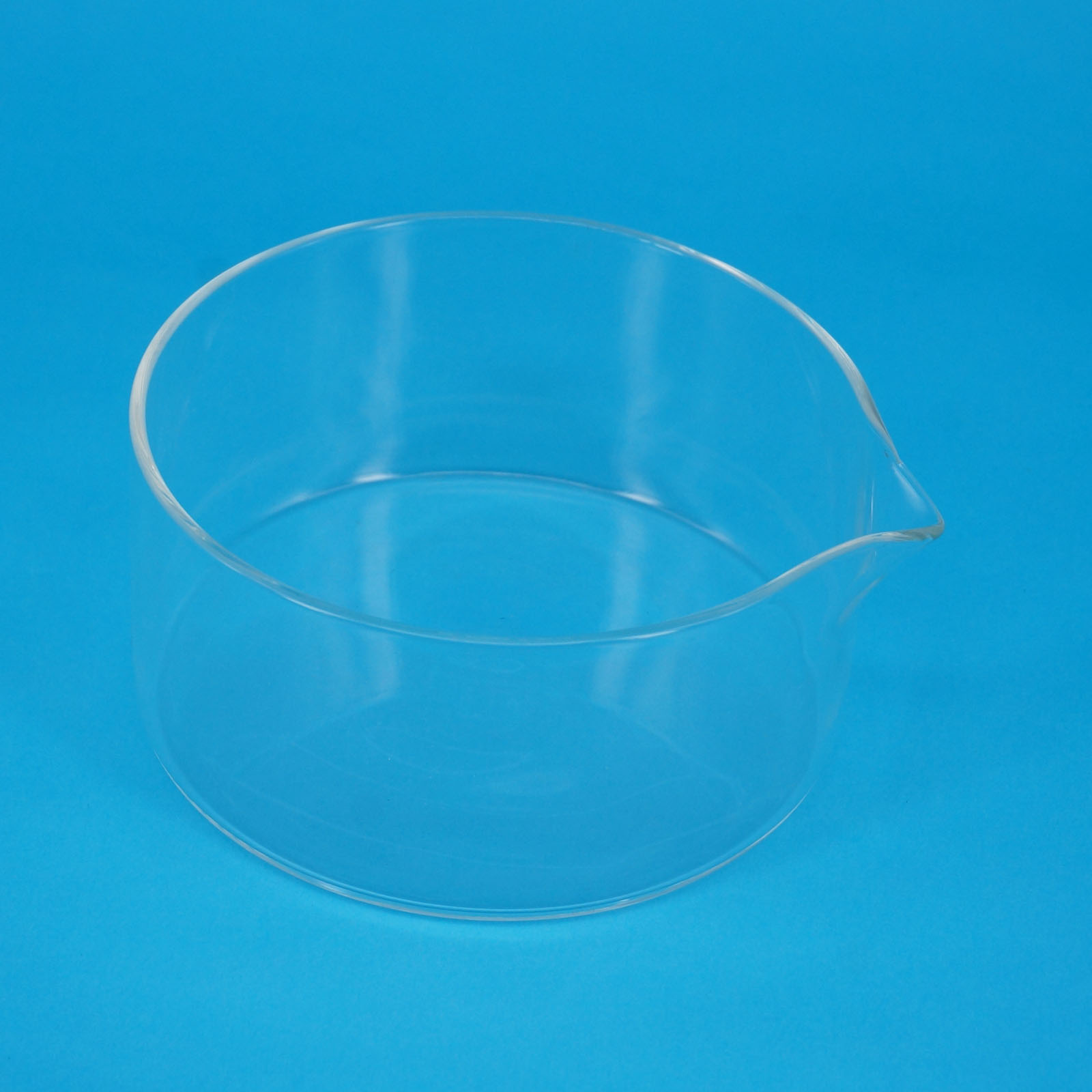 60200mm Lab Glass Crystallizing Dishes with Spout Crystallization