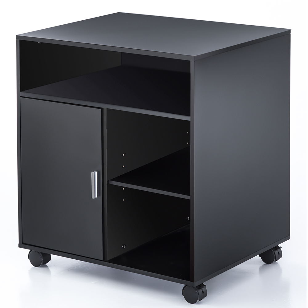 Office Printer Cart Computer Stand Storage Drawer Shelf Wood