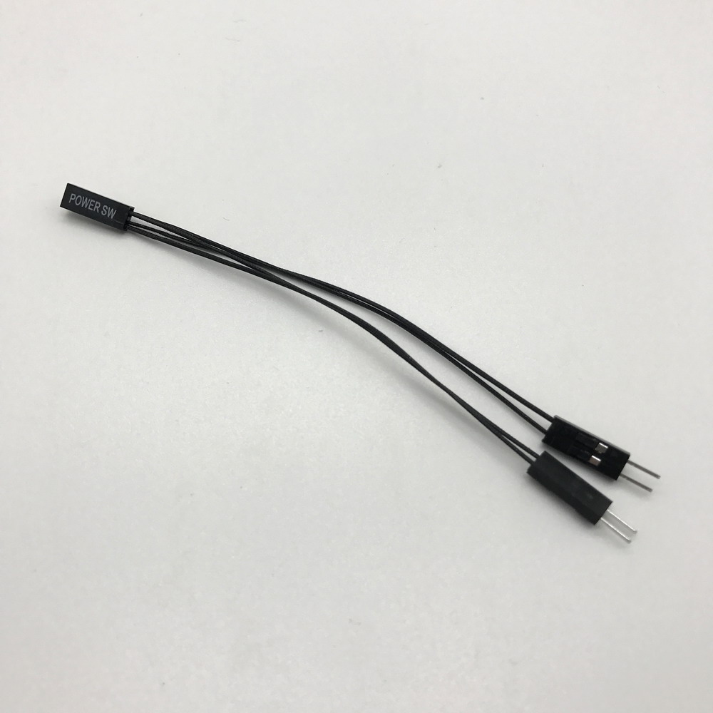 2-Pin Single Female to Dual Male Jumper Cable for Motherboard Power SW HDD LED